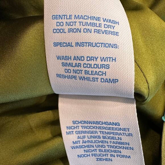 Boden Jacquard Green Teal Polka Dot Spot Dress - US 4 - Picture 9 of 14